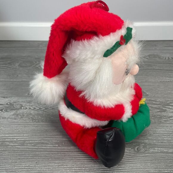 Vintage 1980s Fun Farm Santa Claus Plush Stuffed Christmas Holiday Toy Rare - Picture 6 of 12